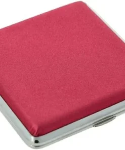 Zigarettenetui Metall Pink Glitzer 18er