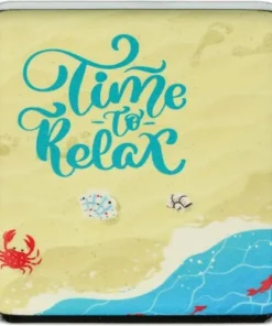 Zigarettenetui Metall Slogans Time to relax mit Gummiband