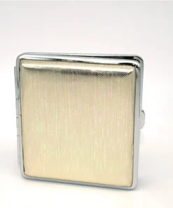 Zigarettenetui für ca. 20 Zigaretten, gold mit Regenbogenfarben
