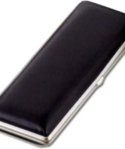 Zigarren-Etui Elegant aus Kunstleder in Schwarz