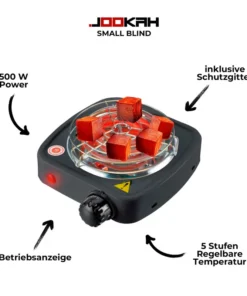 Jookah – Kohleanzünder 500w mit Schutzgitter Small Blind