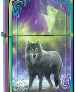 Zippo Feuerzeug Rainbow Anne Stokes Wolf
