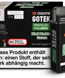 aspire GOTEK Kiwi Markisa Guava prefilled Pod 2x2ml 20mg