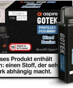 aspire GOTEK Mixed Berries prefilled Pod 2x2ml 20mg