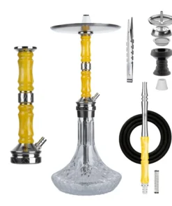Jookah Edelstahl Shisha – Royal Flush – Steel/Yellow