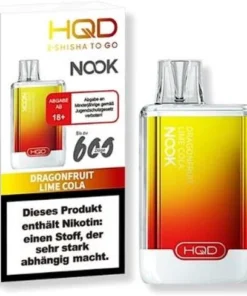 HQD NOOK Dragonfruit Lime Cola Einweg E-Zigarette 18mg/ml