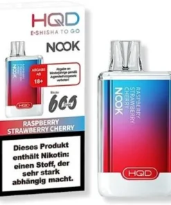 HQD NOOK Raspberry Strawberry Cherry Einweg E-Zigarette 18mg/ml