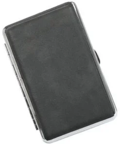Zigarettenetui Kunstleder schwarz 100mm