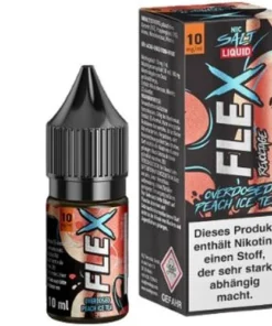 Revoltage Flex Nic Salt Liquid Overdosed Peach Ice Tea 10mg