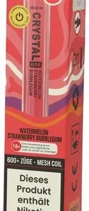 SKE Crystal Bar Watermelon Strawberry Bubblegum Einweg E-Zigarette 20mg
