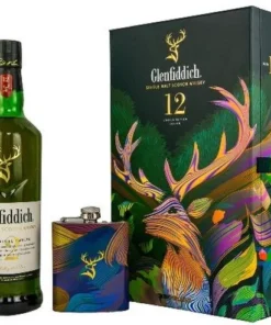 Glenfiddich 12 Jahre Limited Design mit Flachmann 40% Vol. 700ml