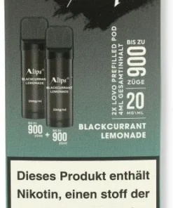Alips Lovo Blackcurrant Lemonade Prefilled Pods 2x2ml 20mg/ml