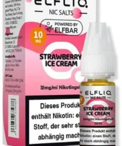 Elfliq by Elfbar Nicsalt Liquid Strawberry Ice Cream 10mg