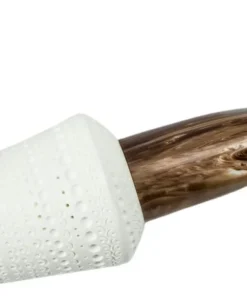 Meerschaum Pfeife Medium Half Bent Egg graviert