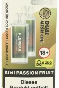 Flerbar Pod Kiwi Passion Fruit Prefilled Pods 2x2ml 20mg