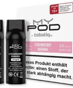 TobaliQ MyPOD Strawberry Banana 2x2ml Pods 10mg/ml
