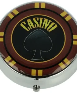 Cool Taschenaschenbecher Casino Pik Schwarz Rund