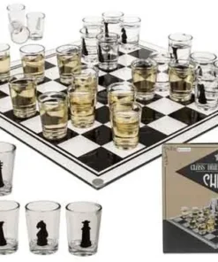 Schach Glas-Trinkspiel mit 32 Gläsern