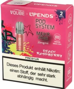 Vqube Upends Peach Raspberry Pods 2 x 2ml 20mg