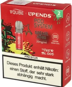 Vqube Upends Tiger Blood Pods 2 x 2ml 20mg