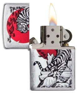 ZIPPO chrom gebuerstet Japan Tiger 60004590