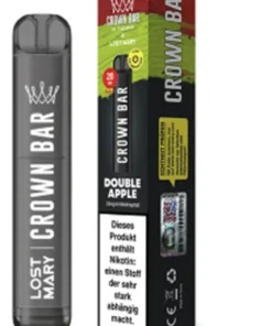 Crown Bar by Al Fakher X Lost Mary Double Apple Einweg E-Zigarette 20mg