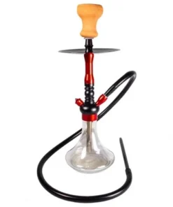 Shisha RABIA transparent Rauchsaeule rot 45cm hoch 1 Anschluss