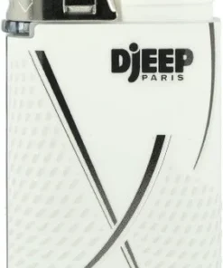 Djeep World X White Nr.2 Feuerzeug Weiß, Dunkelgrau