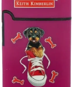 Easy Torch Feuerzeug Kimberlin Hunde im roten Schuh lila