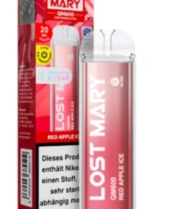 Lost Mary QM600 CP Einweg E-Zigarette Designed by Elfbar Red Apple 20mg
