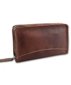 Pfeifentasche 3er Leder braun Butt oil 18 x 11 cm