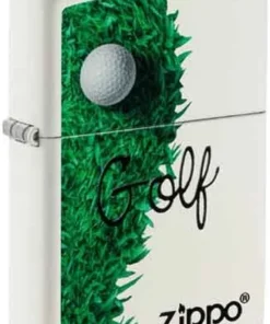 Zippo Feuerzeug weiß color Golf Design