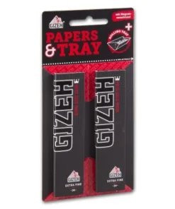GIZEH Black King Size Slim Blisterkarte 25×68 + Rolling Tray