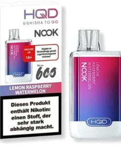 HQD NOOK Lemon Raspberry Watermelon Einweg E-Zigarette 18mg/ml