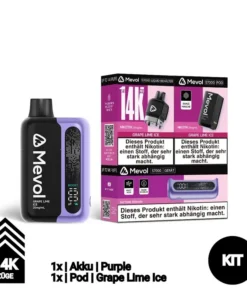 Mevol S7000 | KIT | Akku Purple + Grape Lime Ice | 14.000 Züge