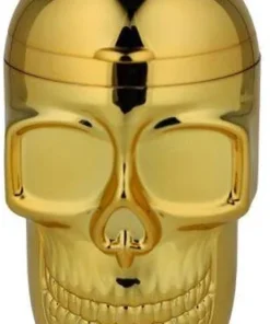 Champ Autoaschenbecher Skull Gold mit LED und Deckel