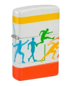 ZIPPO weiss matt Track and Field Sports Design 60007151
