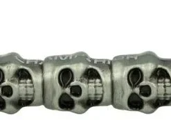 Champ High Metallpfeife Skull Silber