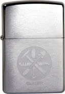ZIPPO chrom gebuerstet grav. „Glaser“ 1100096
