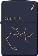 ZIPPO Navy Blau matt gelasert „Sagittarius“ 60006940