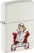 ZIPPO weiss color „Tattoo Nurse Stay Well“ 60007012