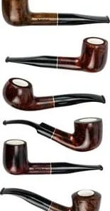 Pfeife „Jean Claude“ bi-color/Meerschaumfutter sort. Acryl