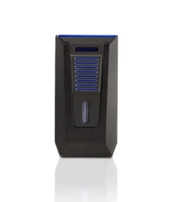 COLIBRI Zigarren-Feuerzeug „Slide II“ schwarz matt/blau