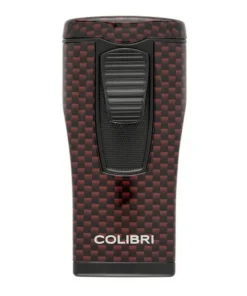 COLIBRI Zigarrenfeuerzeug „Monaco II“ Carbondesign rot