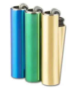Einwegfeuerzeug Stein CLIPPER Solid Mix Metal Cover mit 30 Stueck
