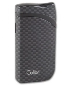 Cigarrenfeuerzeug Jet COLIBRI Falcon 2 Carbon schwarz Schraegflamme