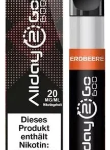 Allday 2 Go Einweg E-Zigarette Nikotinsalz Erdbeere Aroma 20mg