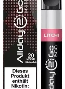 Allday 2 Go Einweg E-Zigarette Nikotinsalz Litschi Aroma 20mg