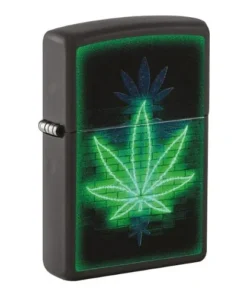 ZIPPO schwarz matt Glowing Leaf 60007212