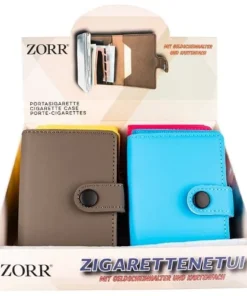 Zigarettenetui Metall (8) ZORR mit Geldschein- und Kartenhalter